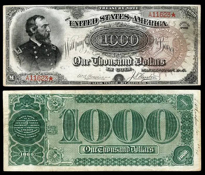 Rare Key Date Valuable Currency Bills 1000 Dollar Fair Coin Dealer
